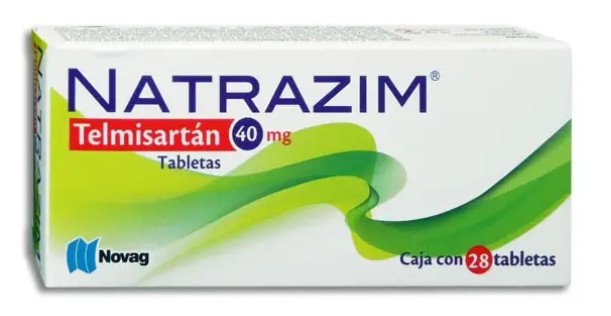 NATRAZIM Telmisartán Tableta 40 mg Caja con 28 tabletas