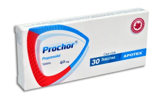 PROCHOR Propanolol Tableta 40mg Caja con 30 tabletas