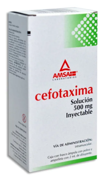 Cefotaxima Solución Inyectable 500mg