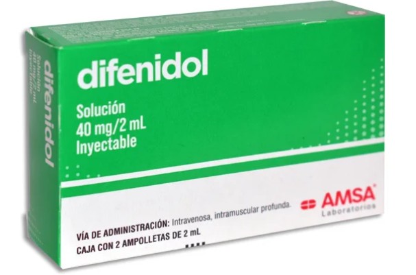 Difenidol 40 mg/2 mL Caja C/2 Ampolletas AMSA