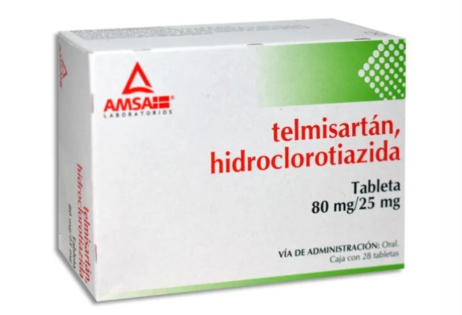 Telmisartán / Hidroclorotiazida Tableta 80mg/25mg Caja con 28 tabletas