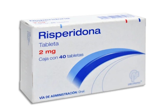 Risperidona Tableta 2 mg Caja con 40 tabletas