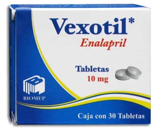 Enalapril 10 mg Caja C/30 Tabletas