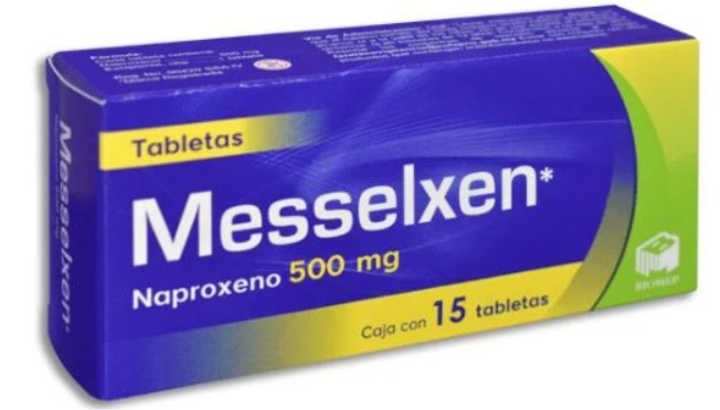 MESSELXEN Naproxeno Tableta 500mg Caja con 15 tabletas