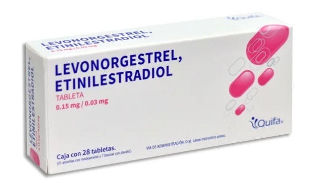 Levonorgestrel / Etinilestradiol 0.15 mg / 0.03 mg Caja C/28 Tabletas