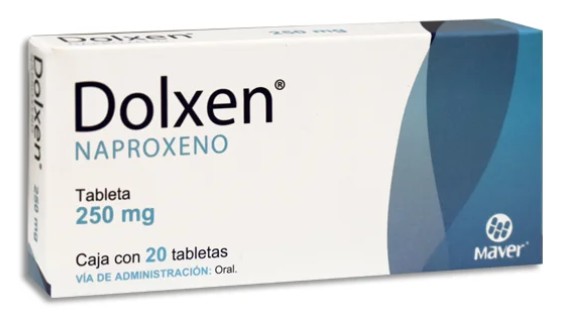 DOLXEN Naproxeno Tableta 250mg Caja con 20 tabletas