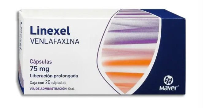 LINEXEL Venlafaxina Cápsula 75 mg Caja con 20 cápsulas de Liberación Prolongada