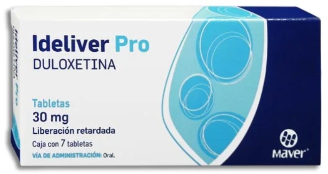 Ideliver Pro Duloxetina 30 mg Caja C/7 Tabletas