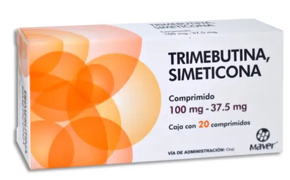 Trimebutina/Simeticona  Comprimido 100 mg - 37.5 mg Caja con 20 comprimidos