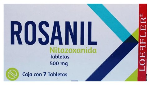 ROSANIL Nitazoxanida Tableta 500 mg Caja con 7 tabletas