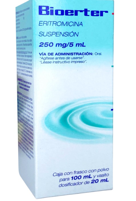 Bioerter Eritromicina 250 mg/5 mL Suspensión Oral