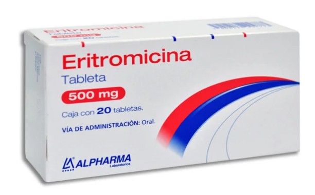 Eritromicina 500 mg Caja C/20 Tabletas Alpharma
