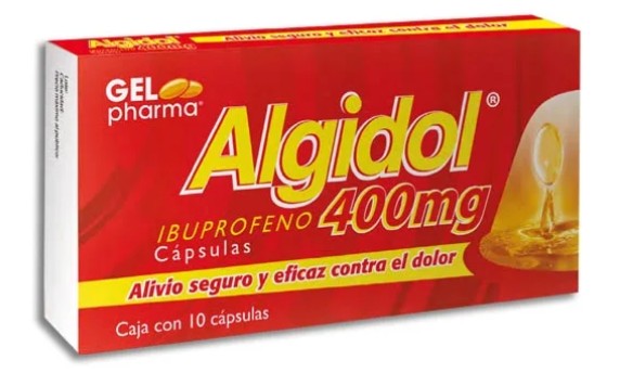Algidol Ibuprofeno 400 mg Caja C/10 Cápsulas
