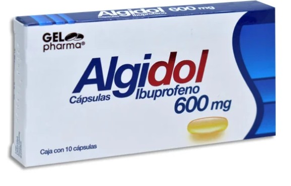 Algidol Ibuprofeno 600 mg Caja C/10 Cápsulas