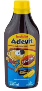 ADEVIT Emulsión Calcio, Fósforo y Vitaminas Frasco con 240 ml