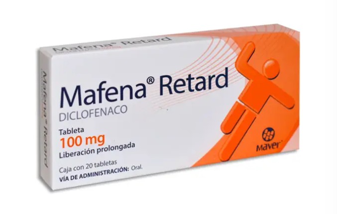 Mafena Retard Diclofenaco 100 mg Caja C/20 Tabletas