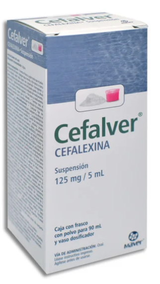 Cefalver (Cefalexina) Suspensión 125mg