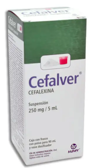 Cefalver (Cefalexina) Suspensión 250mg