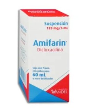 Amifarin Dicloxacilina 125 mg/5 mL Suspensión 60 mL