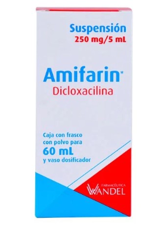 Amifarin Dicloxacilina 250 mg/5 mL Suspensión 60 mL