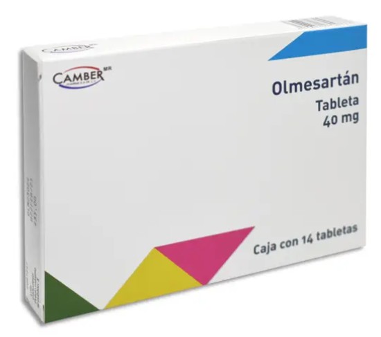 Olmesartán Tableta 40 mg Caja con 14 tabletas
