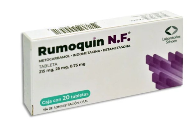 Betametasona 0.75 mg Indometacina 25 mg Metocarbamol 215 mg