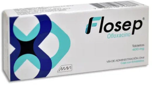 FLOSEP Ofloxacino Tableta 400 mg Caja con 8 tabletas