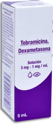 Tobramicina/Dexametasona Solución Oftálmica 3 mg-1mg/ml Caja con frasco con 5 ml