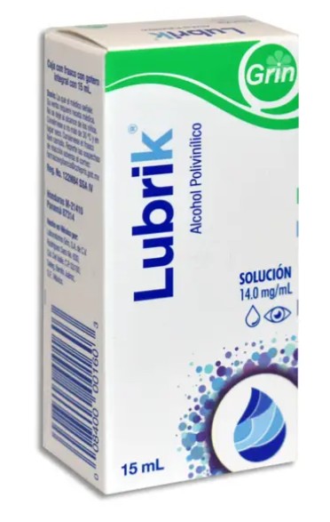 Lubrik Alcohol Polivinílico Solución 14.0 mg/mL (15 mL)