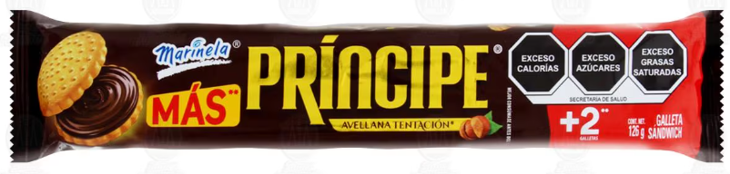 Principe con relleno sabor avellana tentation