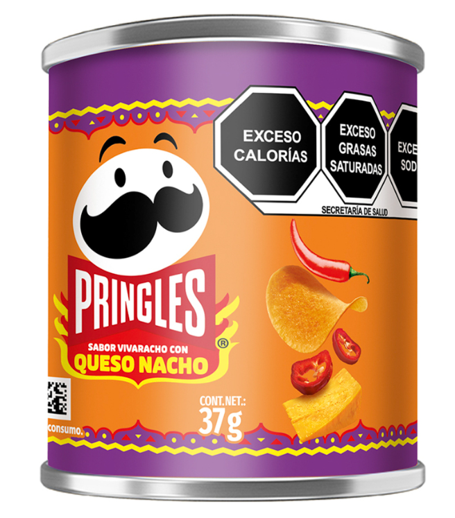Papas Pringles Sabor Vivaracho con Queso Nacho 37gr