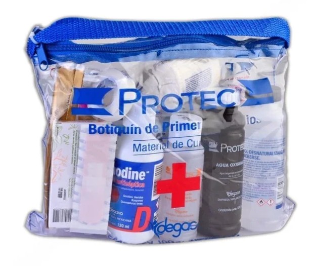 Botiquín de Primeros Auxilios Protec Bolsa Cristal Grande (21 piezas)