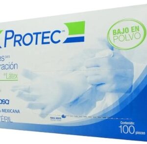 Guantes para Exploración de Látex Protec No Estéril Chico (Caja con 100 piezas)