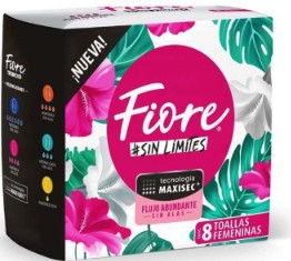 TOALLA SANITARIA FIORE SIN ALA