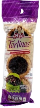Galletas Tartinas Tía Rosa con Zarzamora, 133.3 gr.