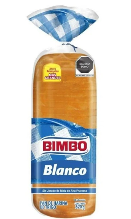 Pan Bimbo Blanco Grande, 620 gr.