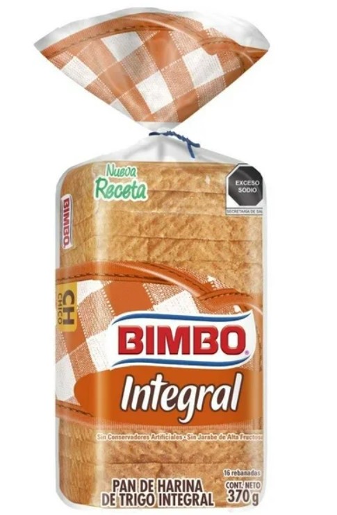 Pan Bimbo Integral Chico, 350 gr.