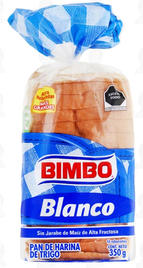 Pan Bimbo Blanco Chico, 350 gr.