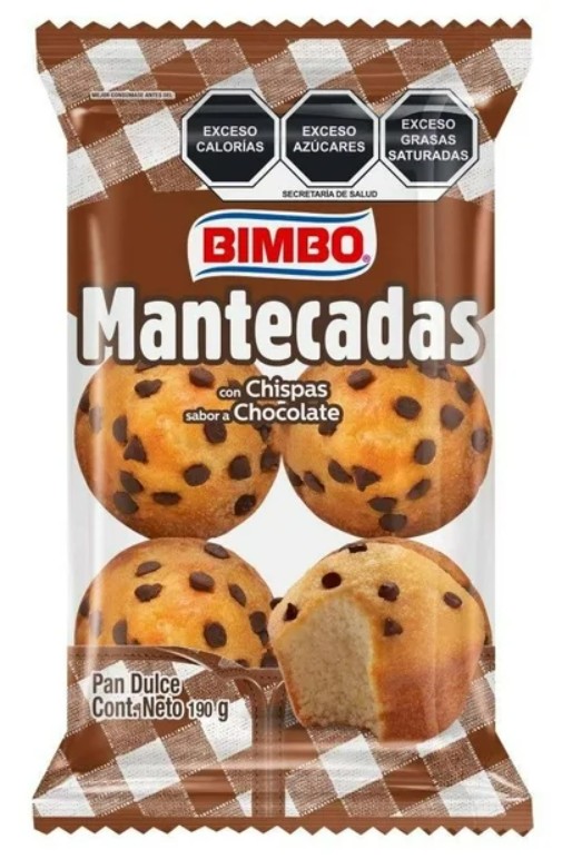 Pan dulce Bimbo Mantecadas chispas chocolate 190 g
