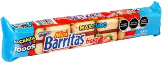 Galletas Marinela Mini Barritas Sabor Fresa, 222 gr.