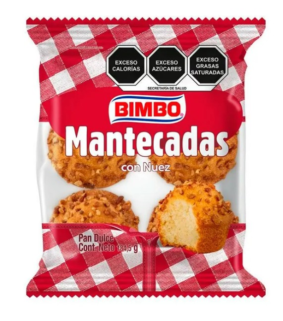 Mantecadas Bimbo Nuez, 184 gr 6 pzas.