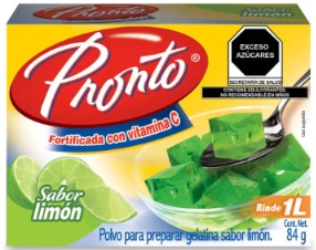 Gelatina Pronto Sabor Limón 84g