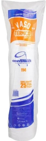 Vaso Convermex térmico número 114 con 25 piezas