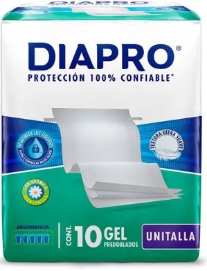 Pañal Diapro gel unitalla 10 piezas