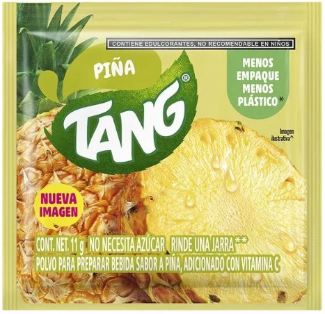 Polvo para bebida Tang piña 11 g